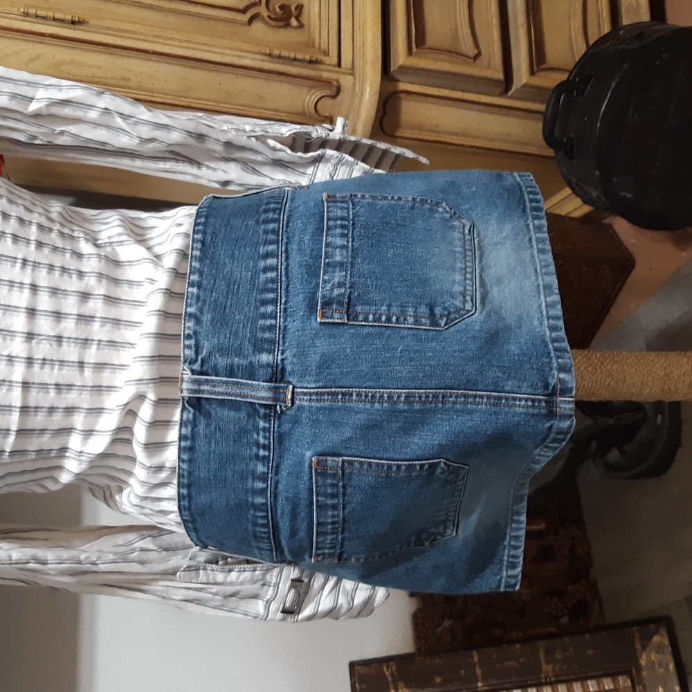 Womens Shortie Short Mini Jean Skirt sz 7 HOLLISTER b46 - Picture 4 of 6
